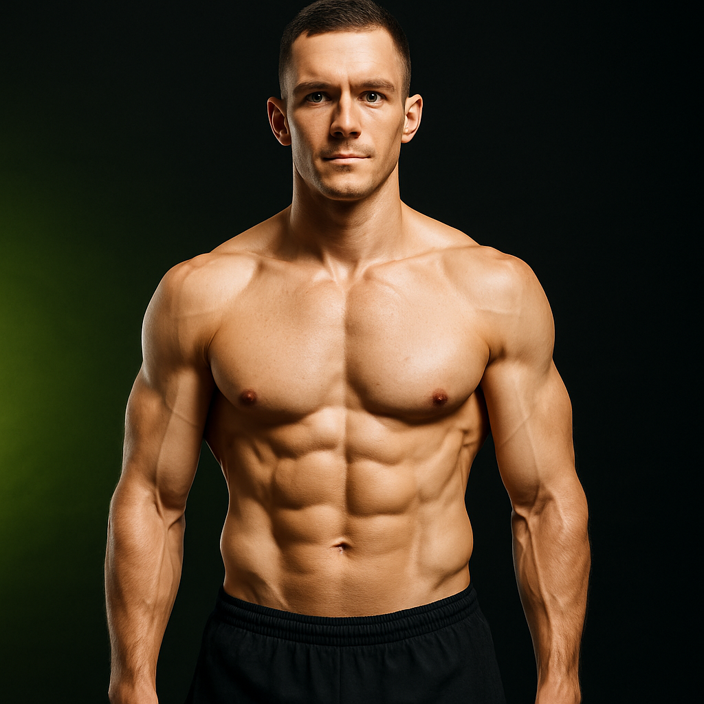 Client after fat loss transformation showing lean defined physique