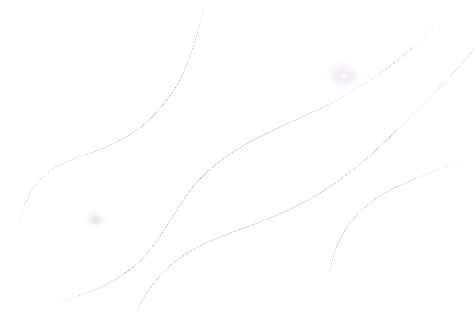 Abstract glowing line and orb motif behind the product showcase