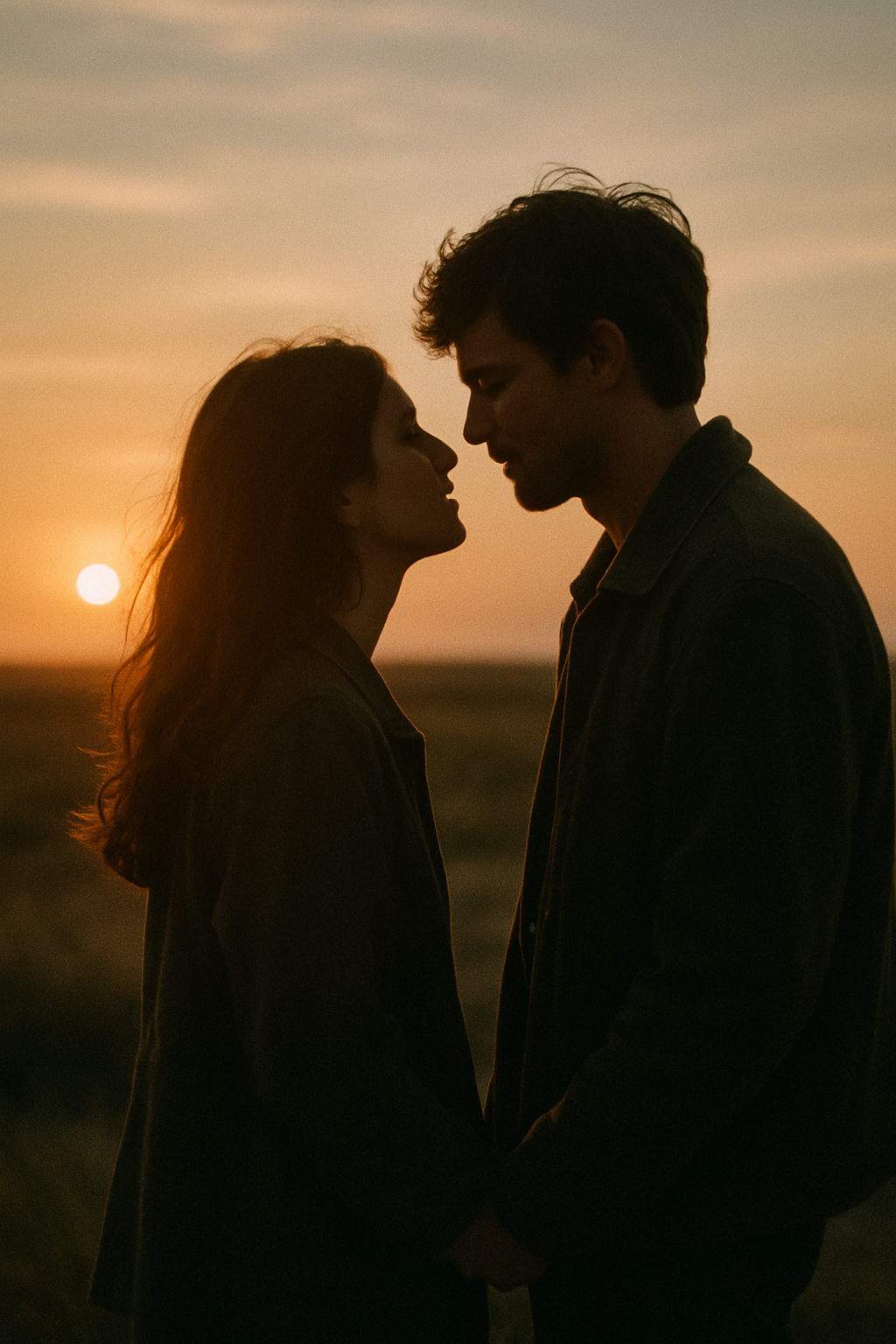 35mm-style image with subtle grain and nostalgic motion blur at sunset