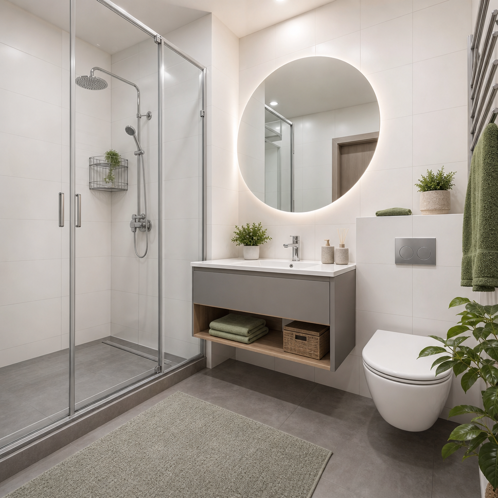 Green District Comfort Apartment bathroom