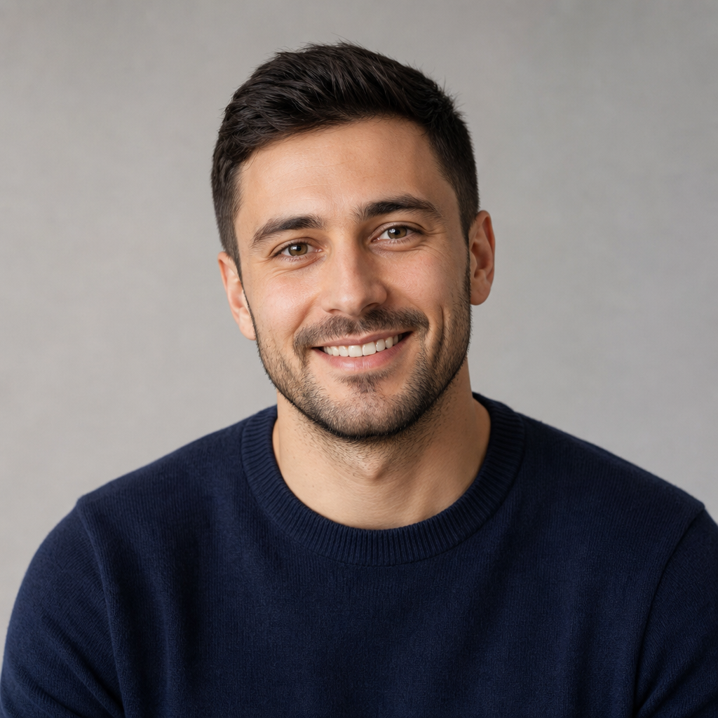 Portrait of Andriy Kovalenko, a first-time apartment buyer in Podil, Kyiv