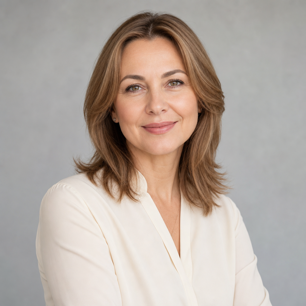 Portrait of Iryna Sokolova, an apartment seller in Pechersk, Kyiv