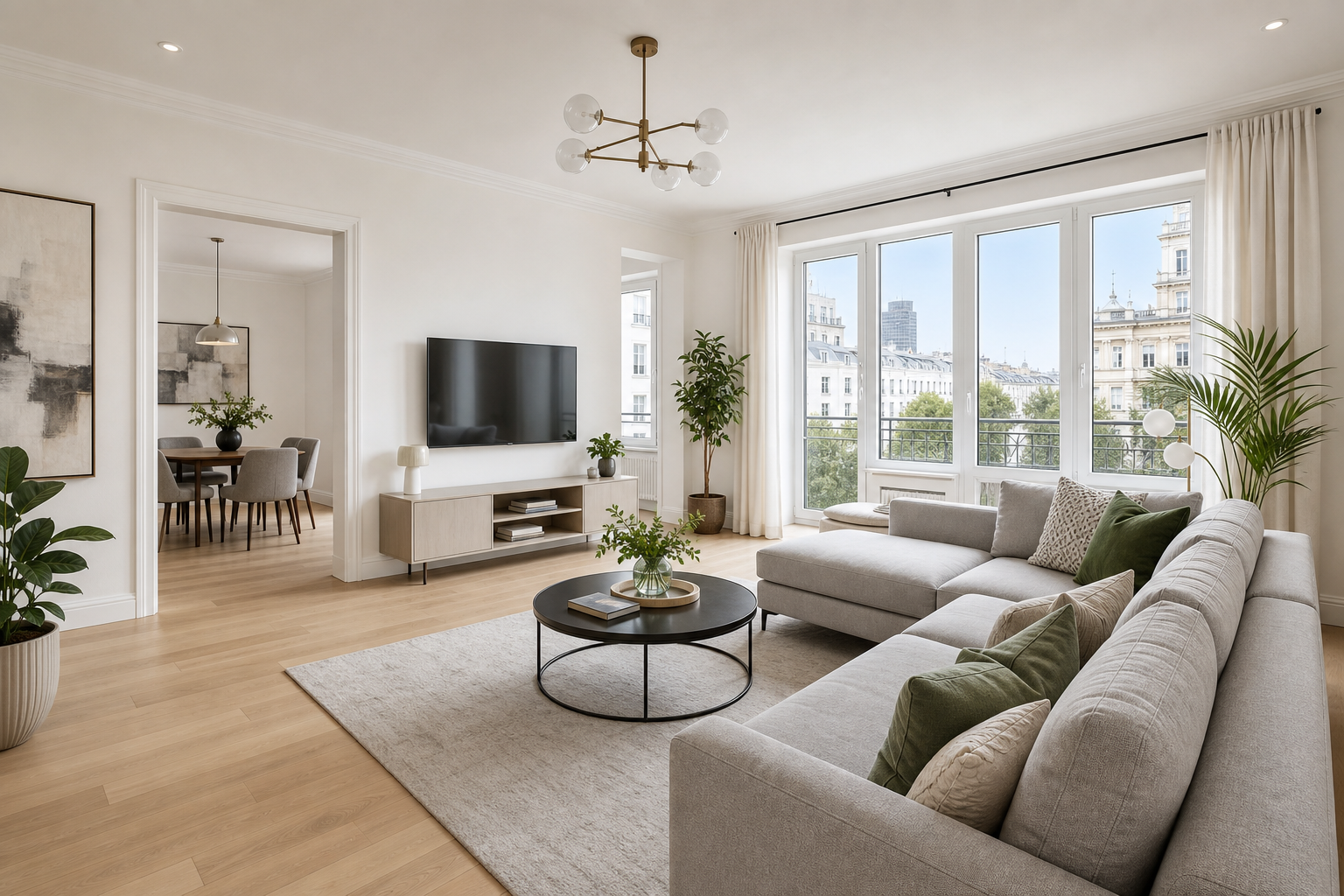 Elegant Central Kyiv Residence living room