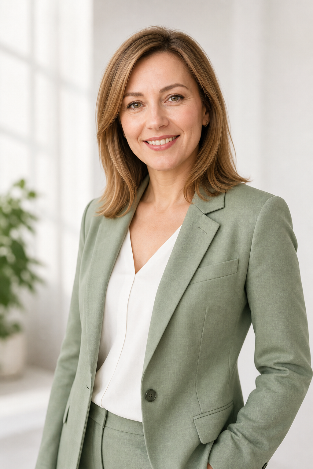 Portrait of Olha Melnyk, professional real estate agent in Kyiv