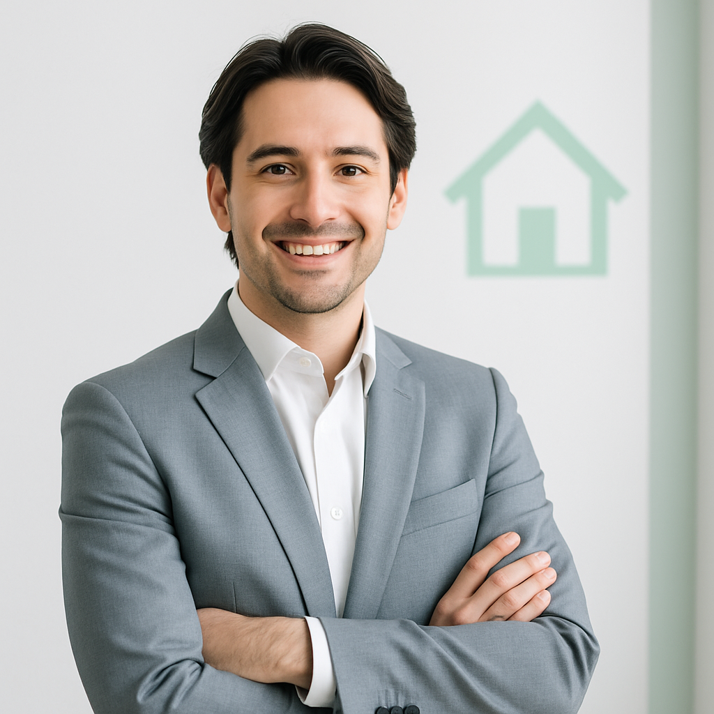 Professional portrait of Leonardo Shevchenko, London real estate agent
