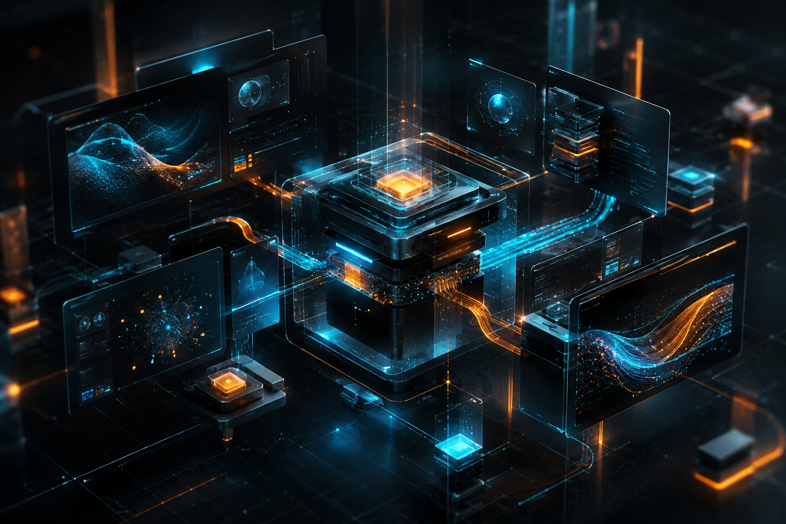 Abstract futuristic interface concept for Emerging Tech Experiments