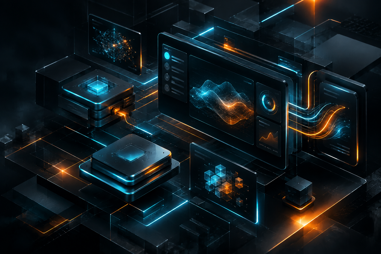 Abstract futuristic interface concept for Futuristic Applications