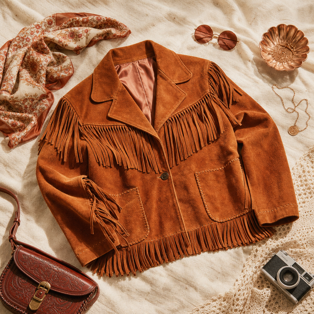 Sunset Suede Fringe Jacket product photo