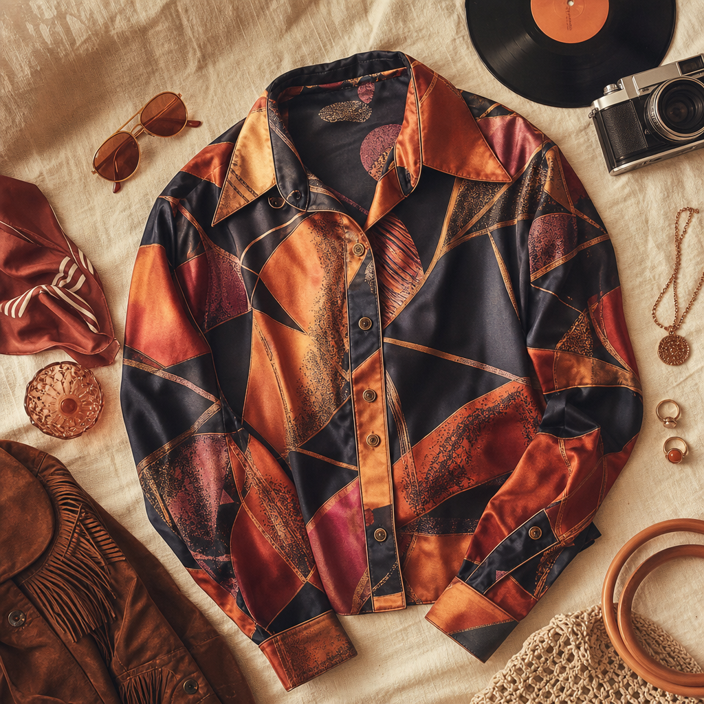 Electric Avenue Satin Shirt product photo