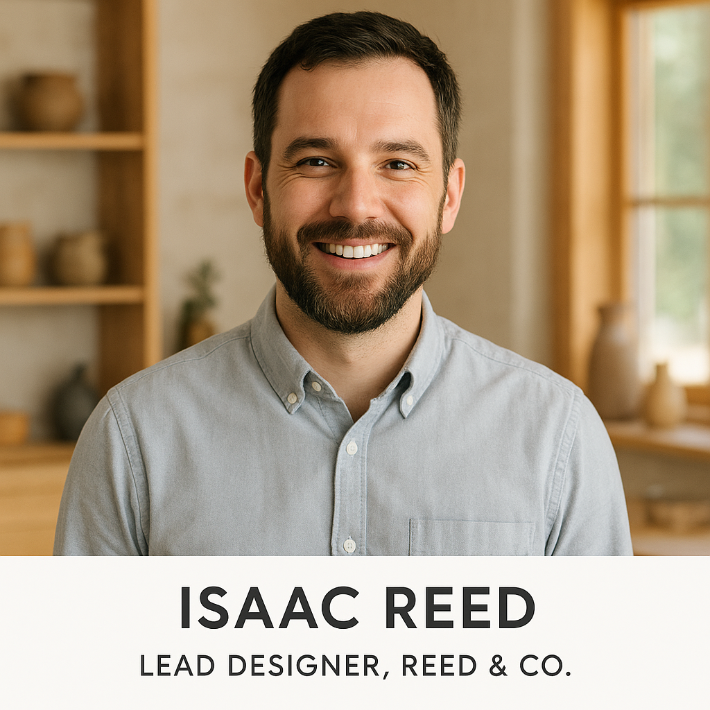 Portrait of Isaac Reed, lead designer at Reed & Co.