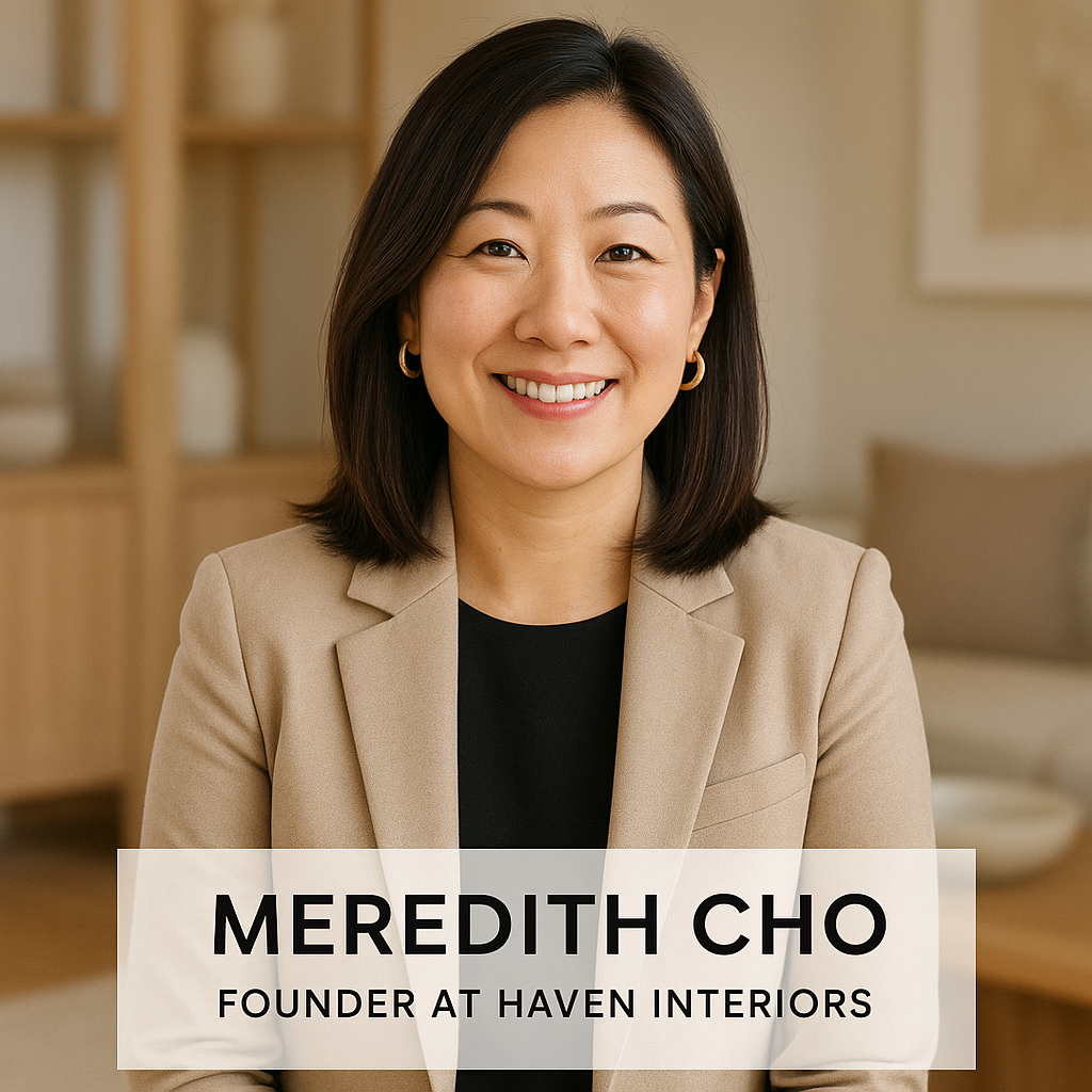 Portrait of Meredith Cho, founder at Haven Interiors