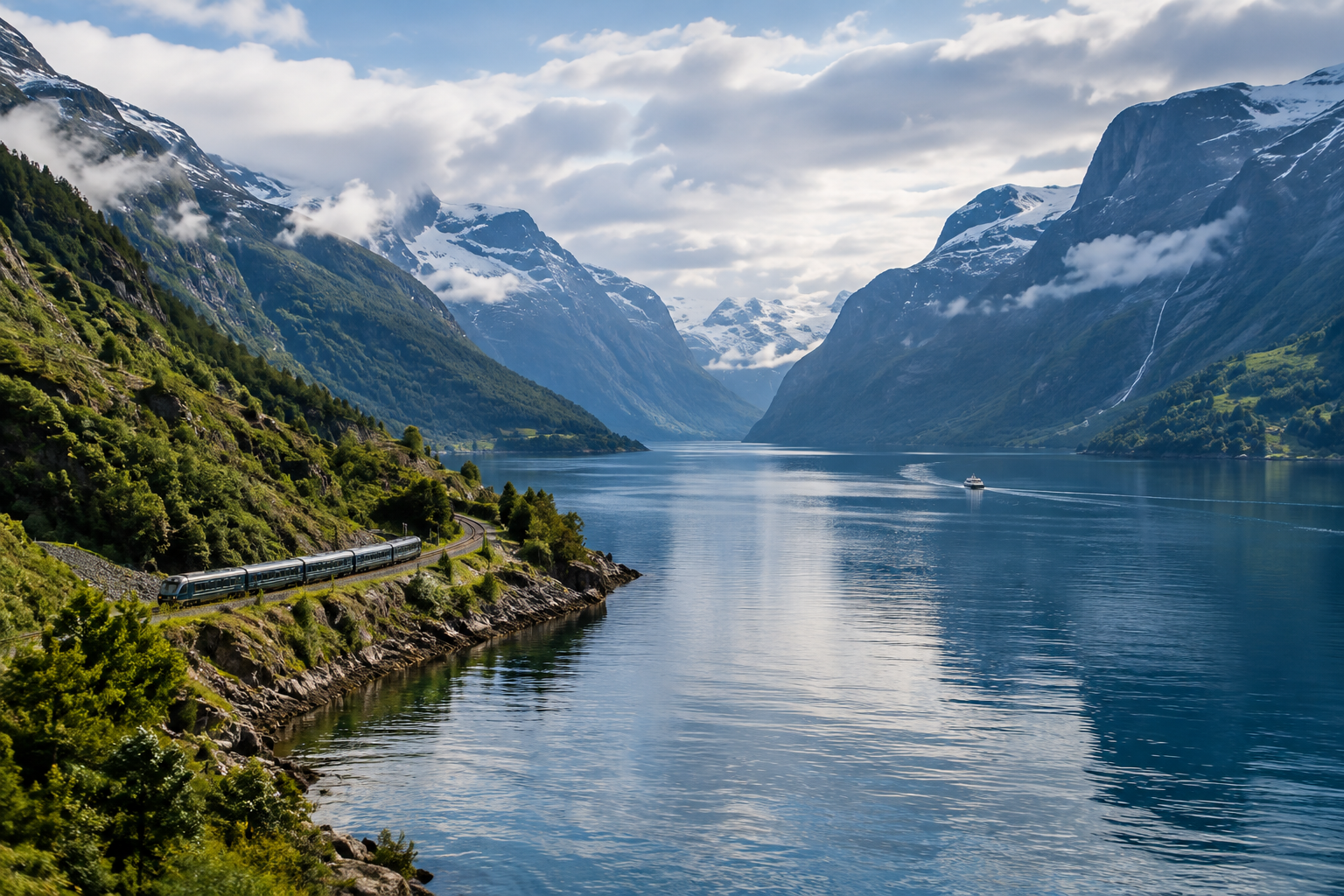 Scenic view for Fjords by Rail and Water in Norway