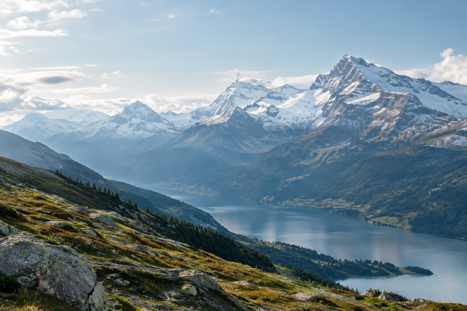 Scenic landscape in Alps
