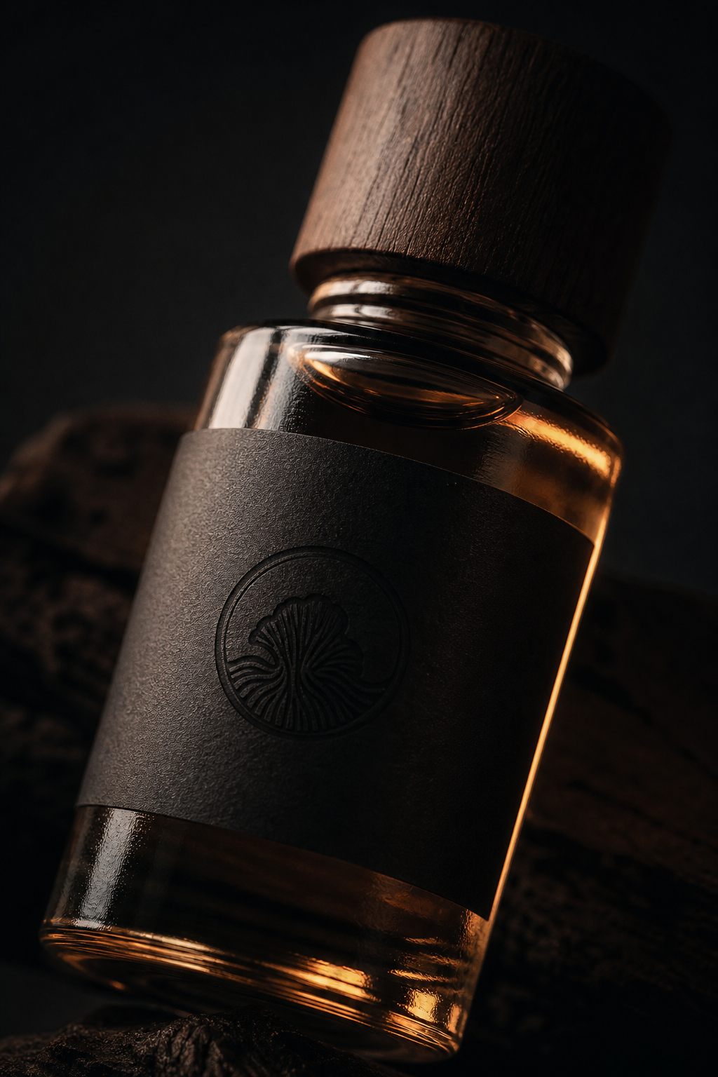 Oud Oil II aromatic oil, close-up of label