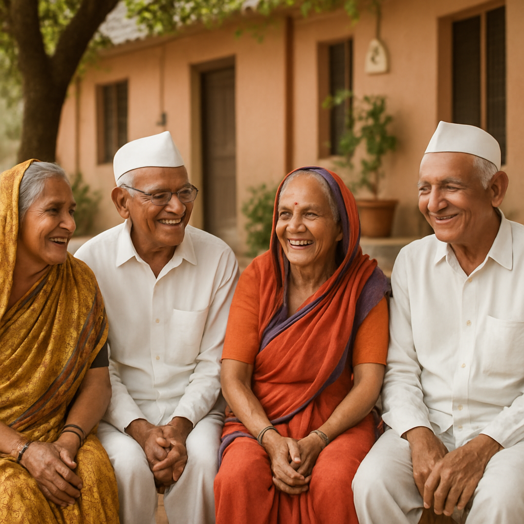 वृद्धांचा अनुभव दर्शवणारा फोटो-हायलाइट