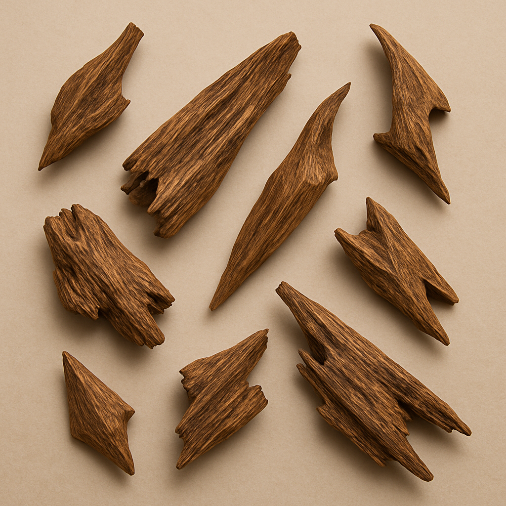 Natural oud wood chips