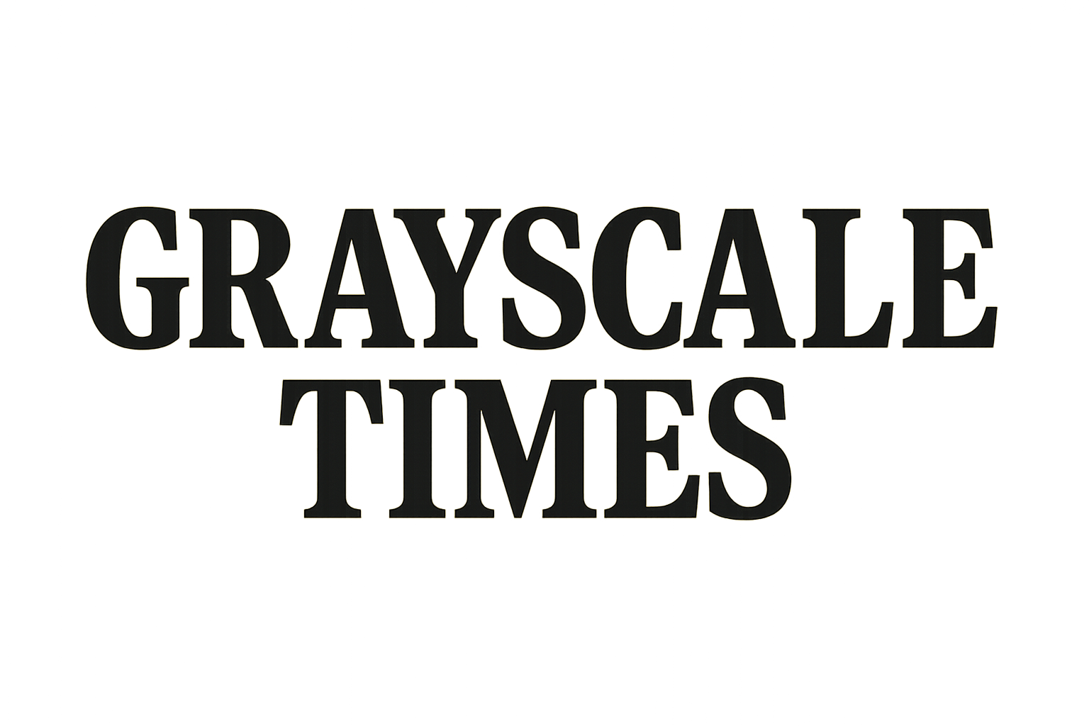 Grayscale Times magazine logotype