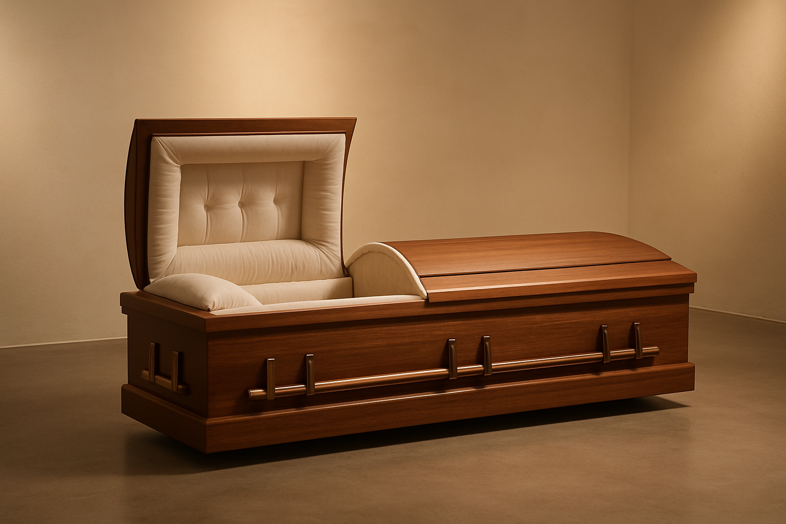 温润画廊 / Earthtone Gallery - 画廊灵感棺椁，大地色调，柔和灯光，极简延展造型