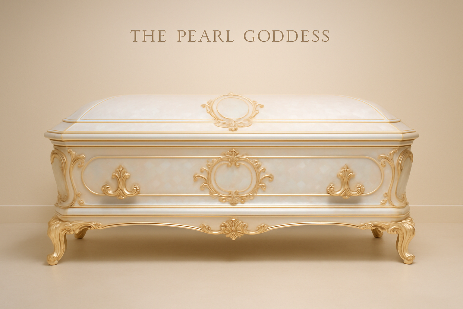 珍珠女神 / The Pearl Goddess - 珍珠白，贝母镶嵌，金色饰边，柔和女性光感