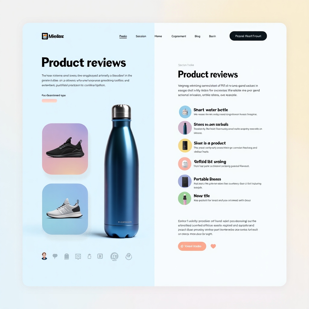 Sleek smart water bottle in metallic blue with LED indicator