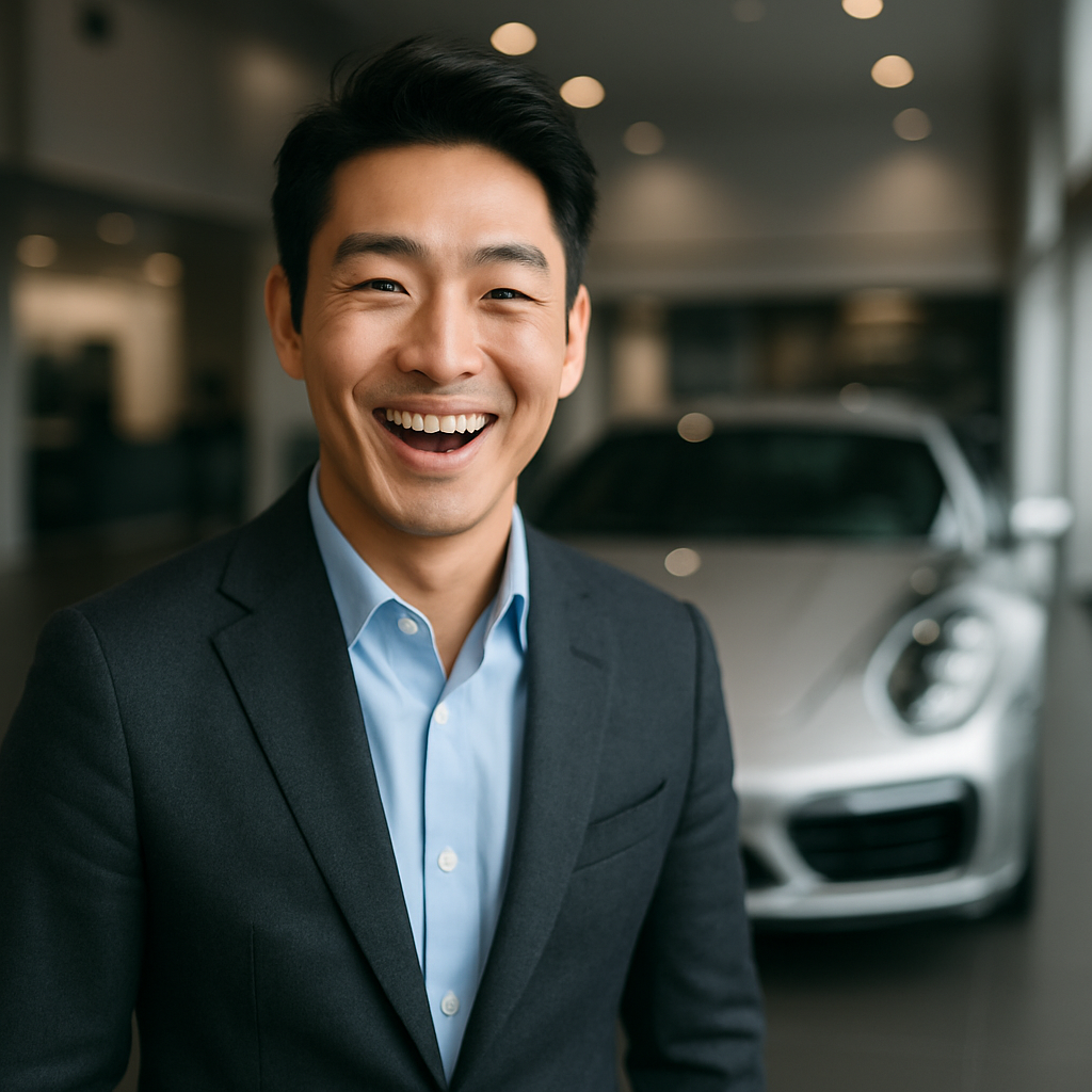 Portrait of David Kim, Porsche Buyer