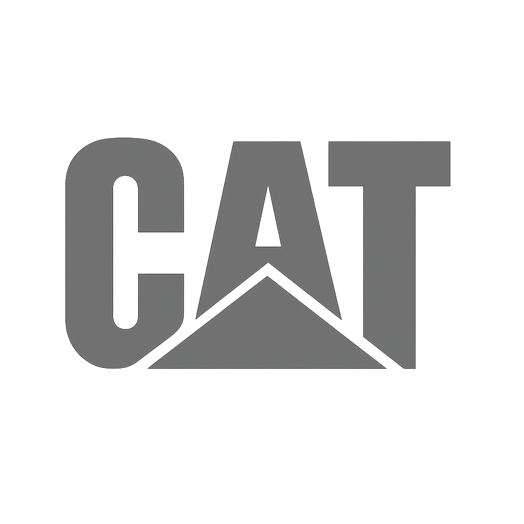 CAT construction equipment brand logo in monochrome