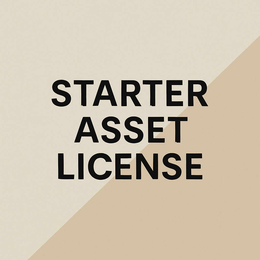 Starter Asset License