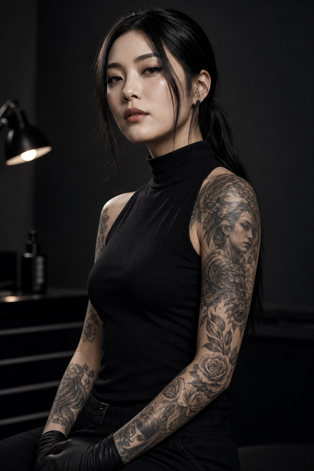 Selene Mori, realism specialist with a composed studio portrait
