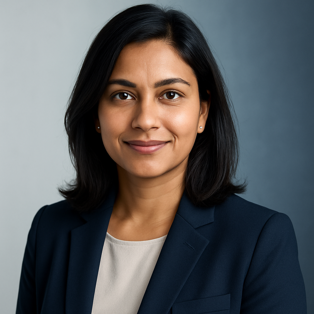 Professional headshot of Priya Nair