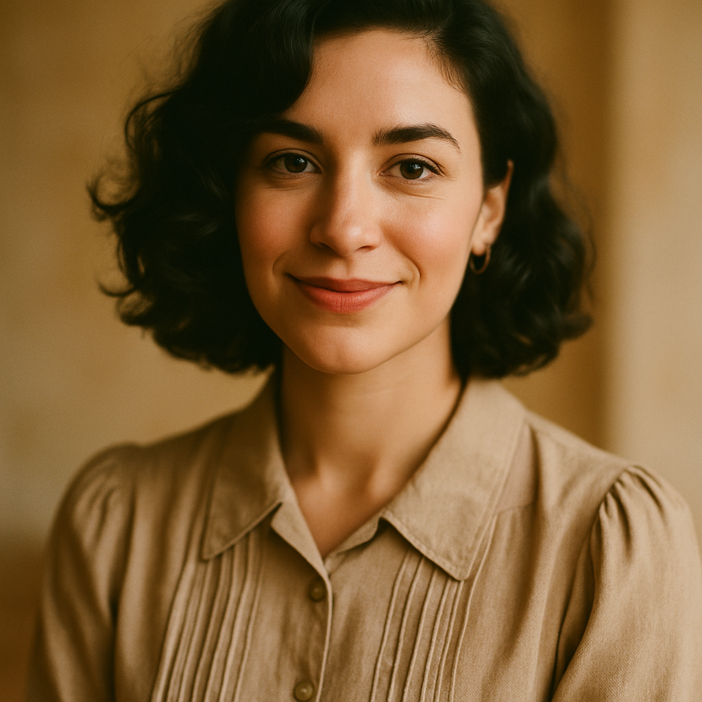 Portrait of a stylish woman with a warm smile