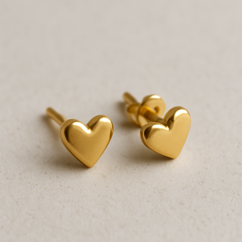 Tiny Heart Studs