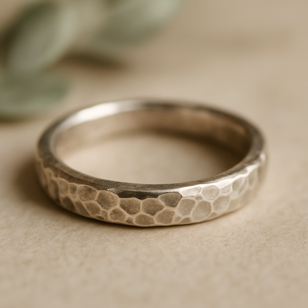 Handmade silver stacking ring