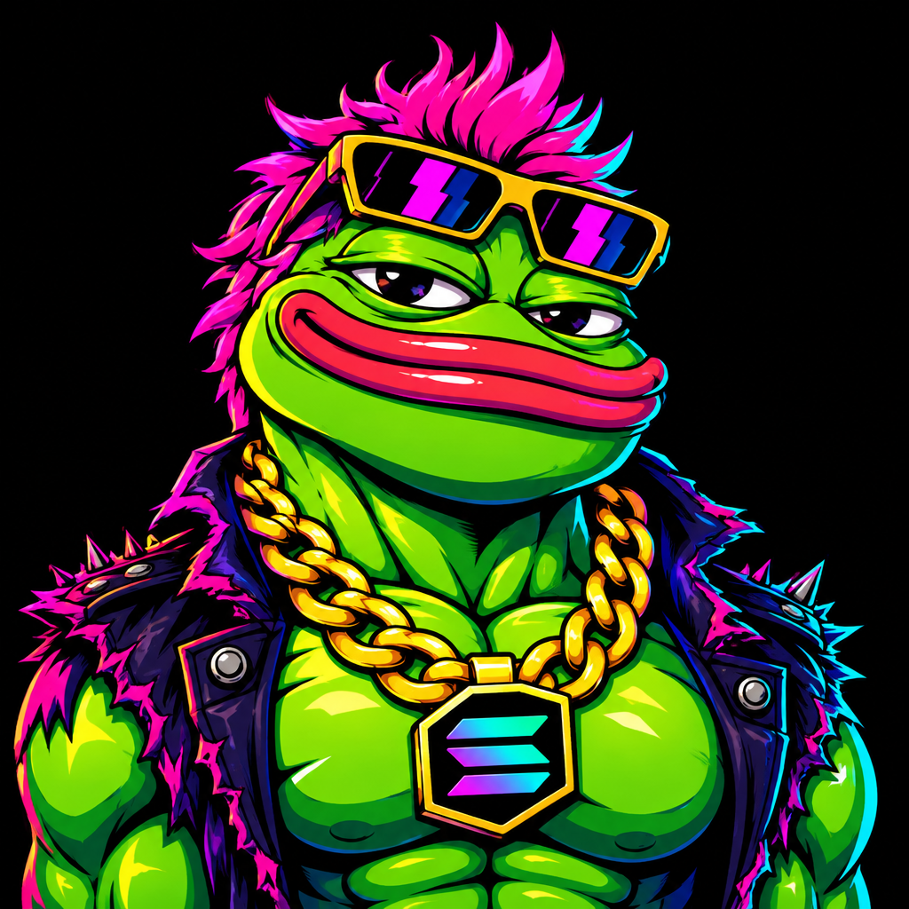 Absurd memecoin character avatar placeholder in punk style
