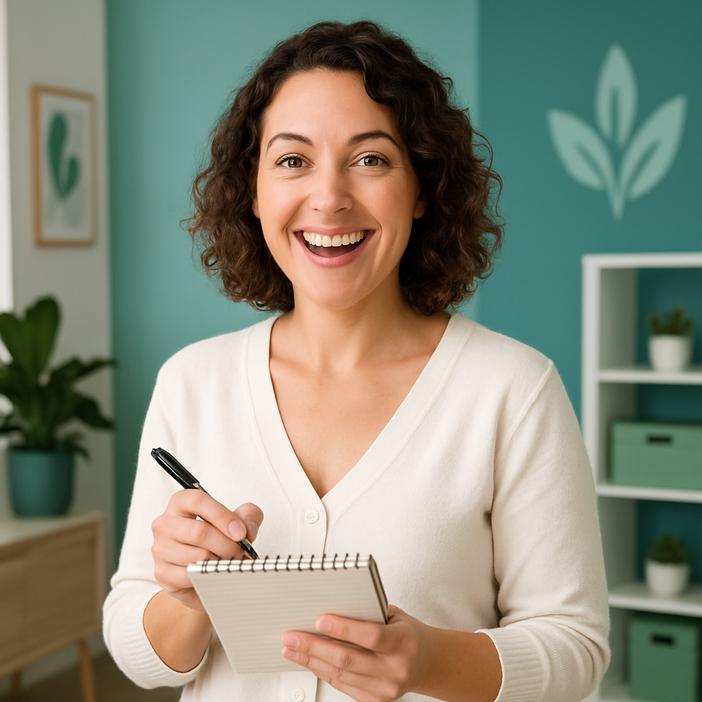 HealthMind Online contributor: friendly health writer with notepad