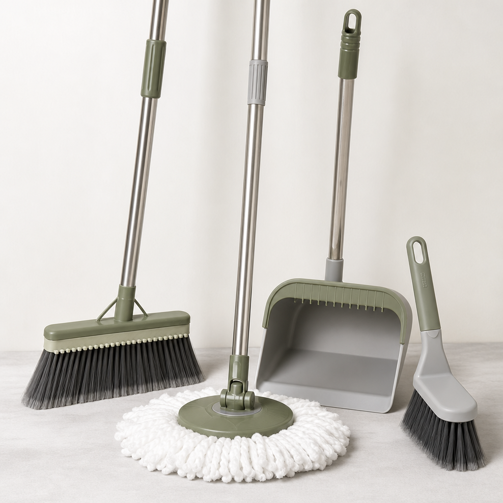 Household cleaning tool sets