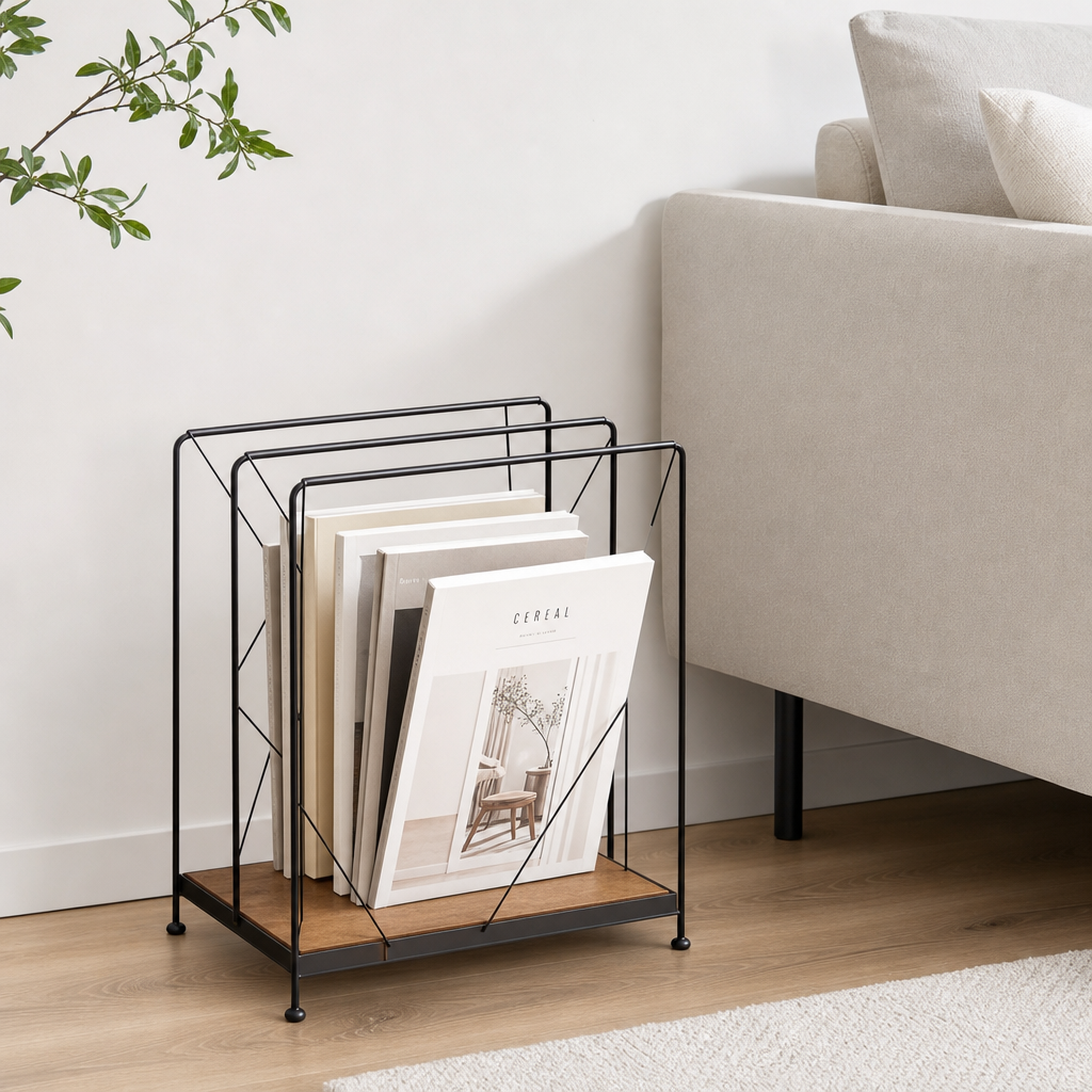 Magazine and book storage racks