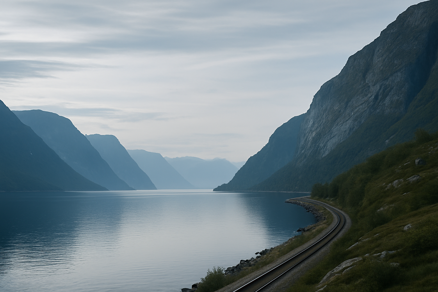 Norway landscape — Fjords, rail journeys, and wide northern skies