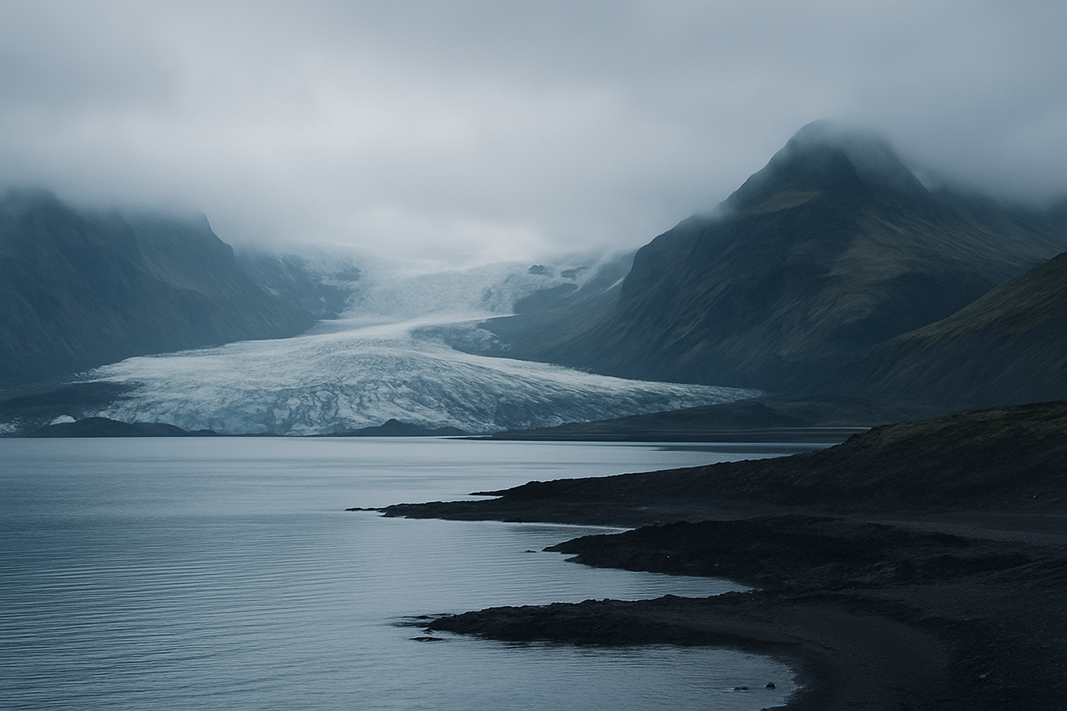 Iceland landscape — Fire, ice, and quiet dramatic coastlines