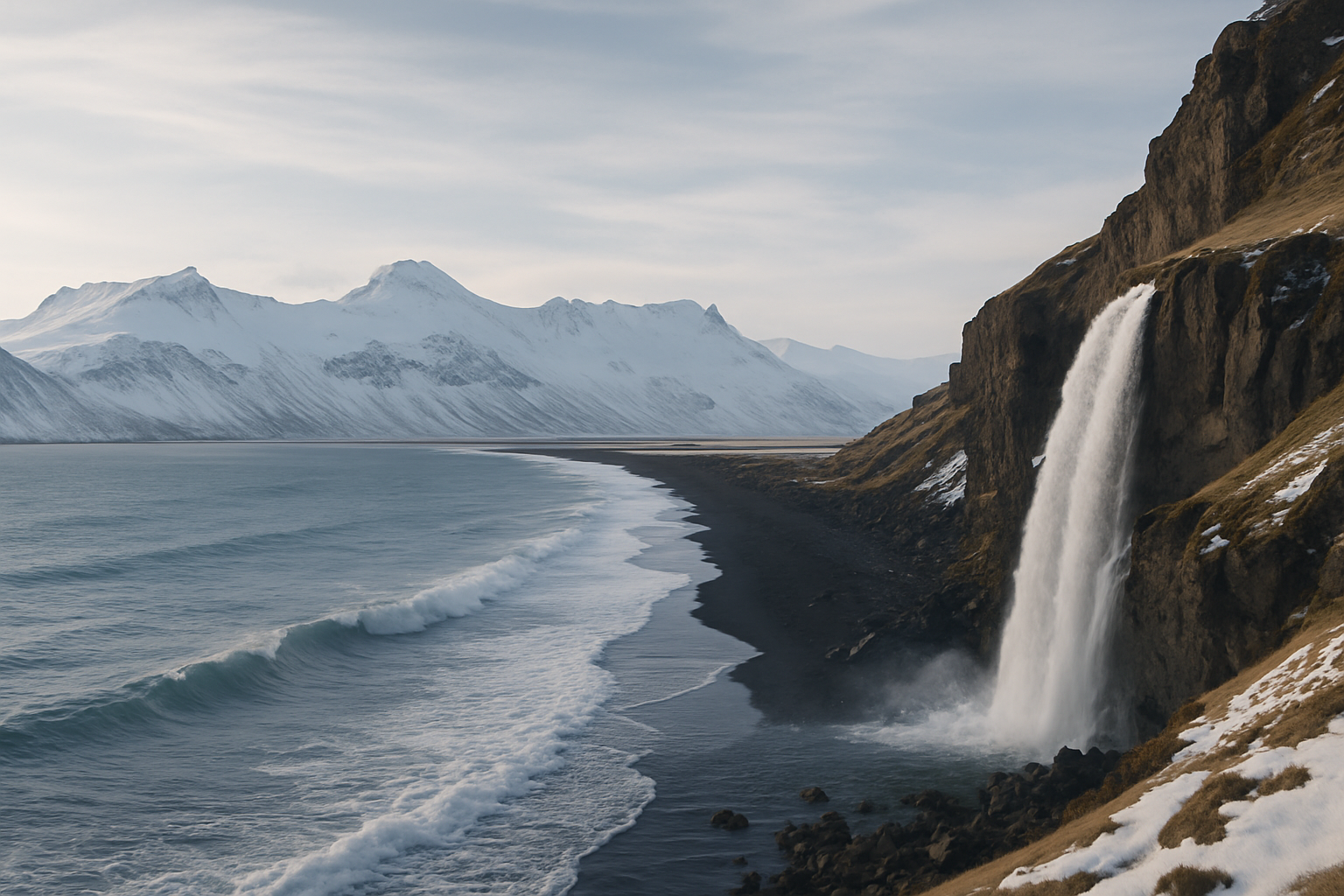 Iceland in Slow Light scenic landscape