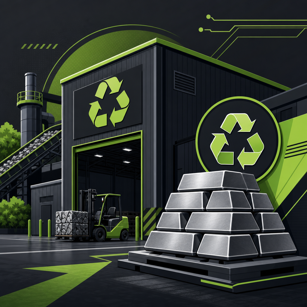 Final recycling destination labeled Recycled