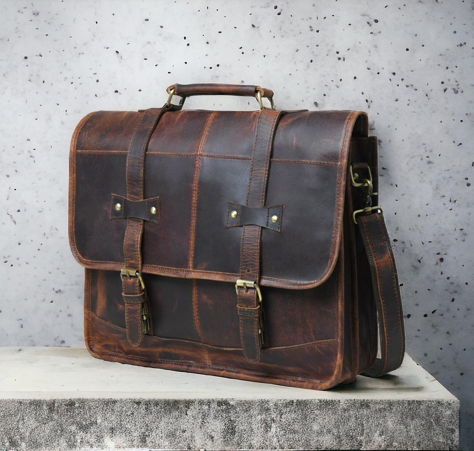 Vintage Brown Executive Briefcase