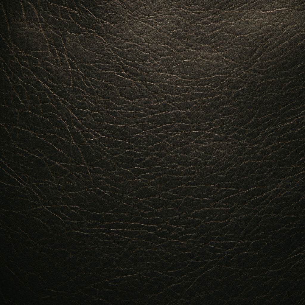 Vintage black leather texture with subtle sheen and fine grain