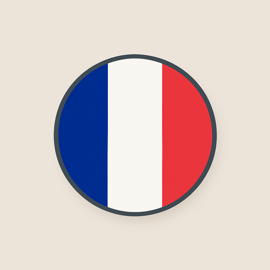 Drapeau français pour choix langue