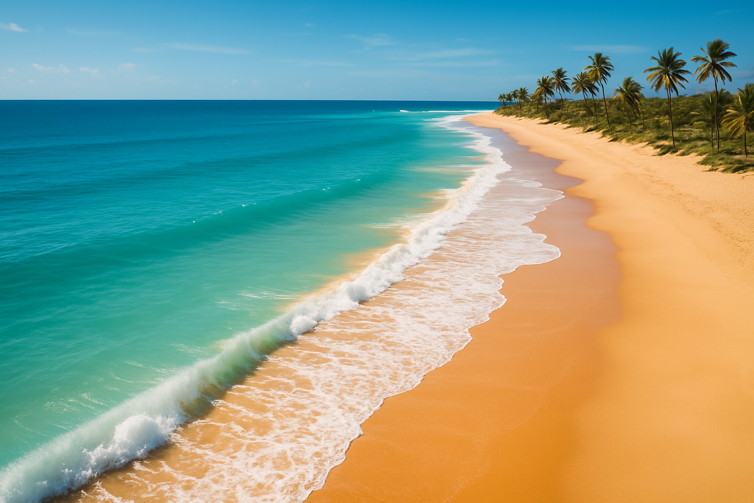 Brazil coastline with turquoise water