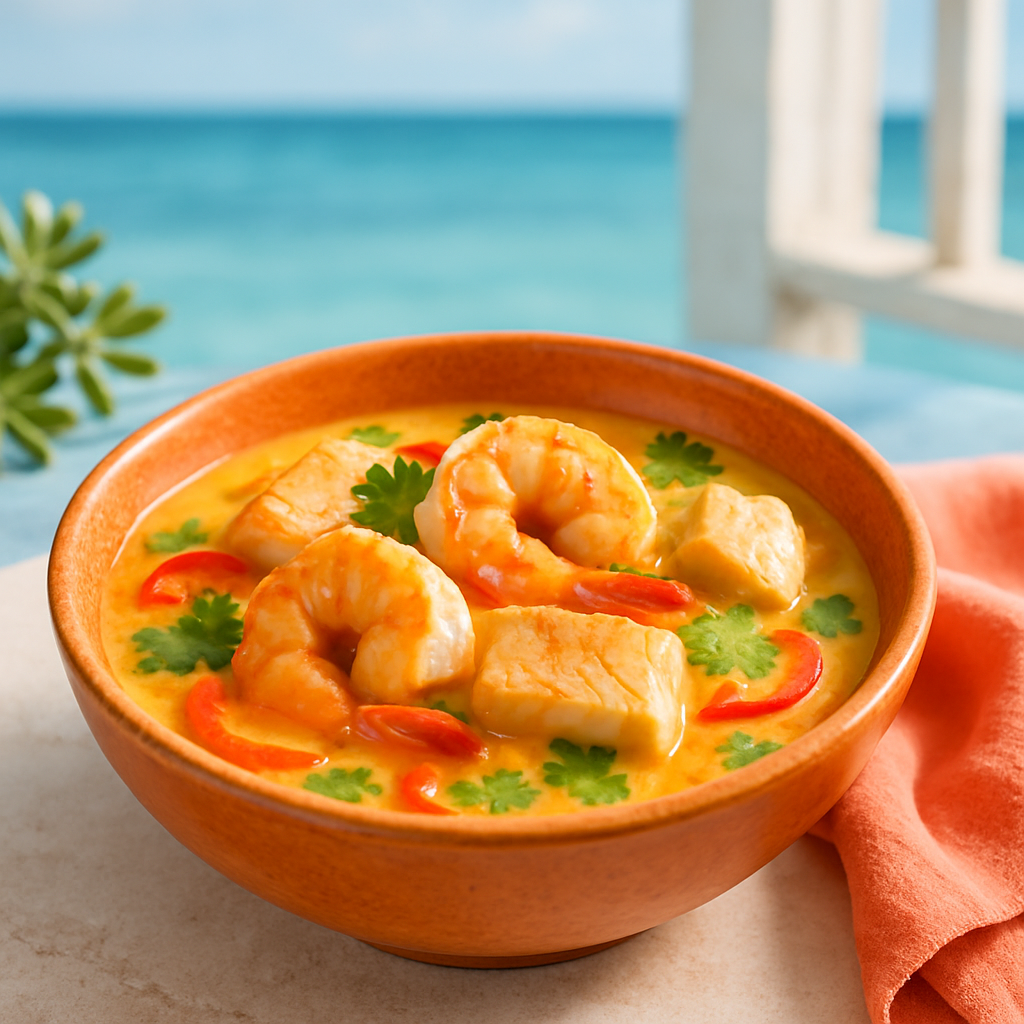 Moqueca seafood stew by the coast