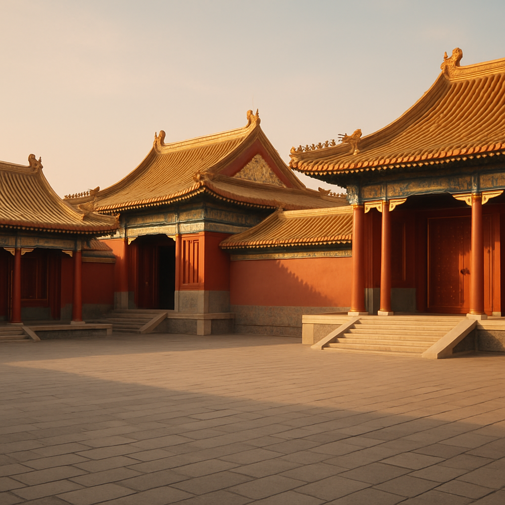 Beijing imperial palace courtyard
