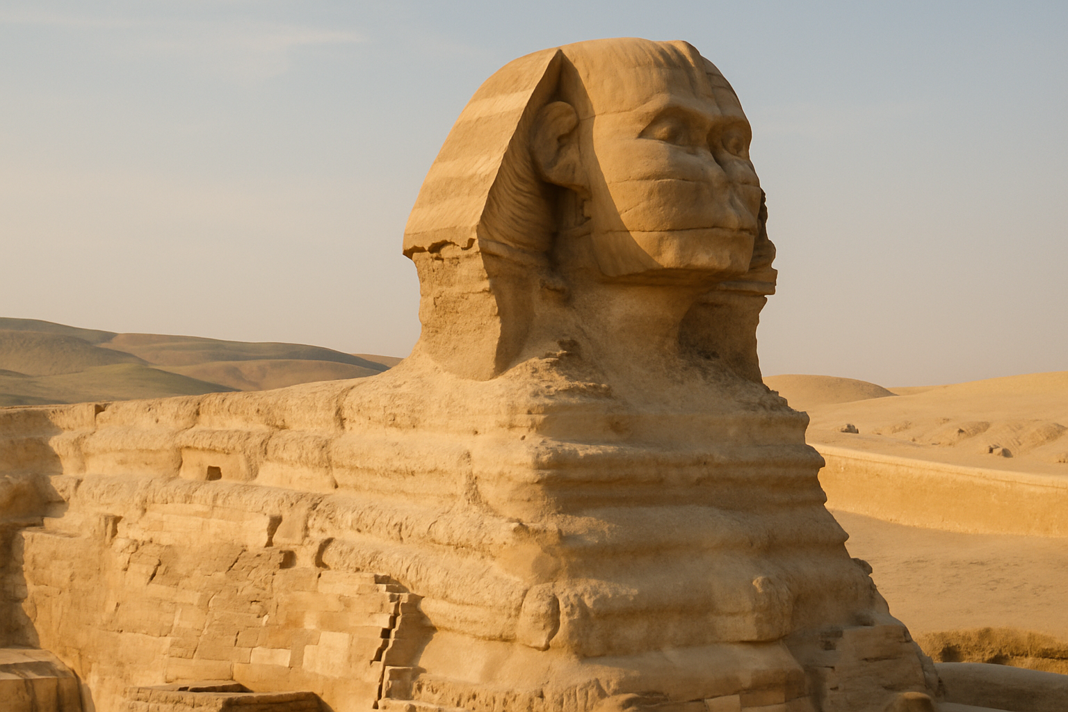 The Great Sphinx in warm morning light