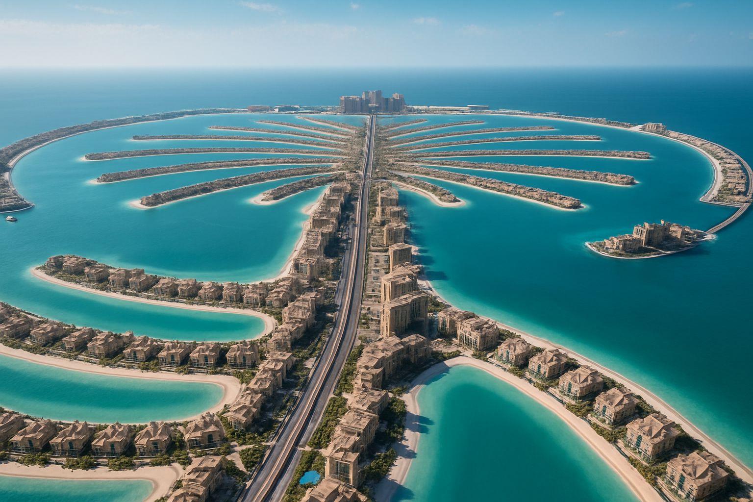 Palm Jumeirah aerial view