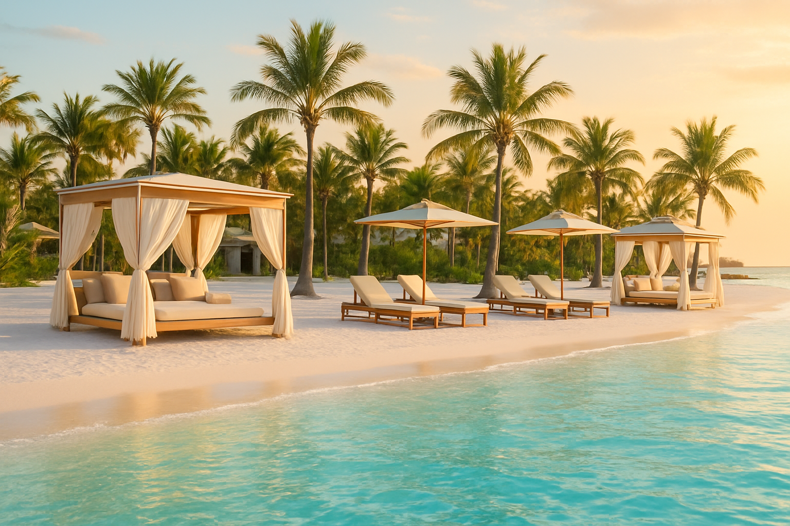 Luxury Red Sea beach resort with turquoise water