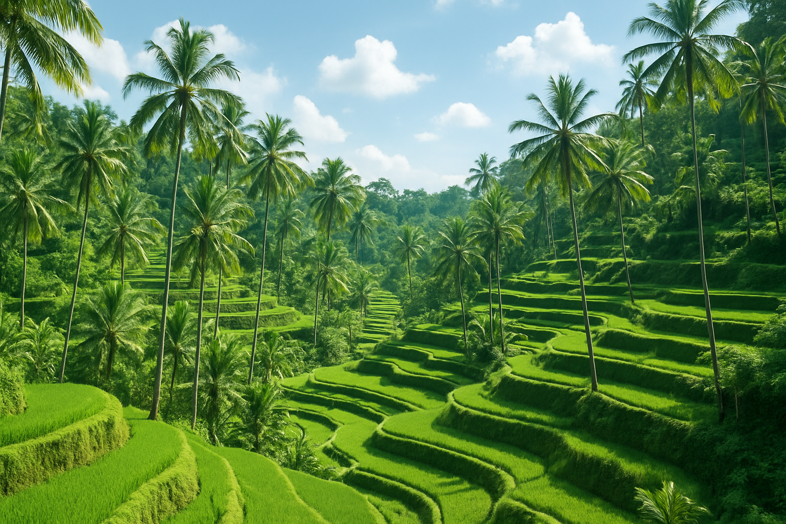 Lush rice terraces in Ubud